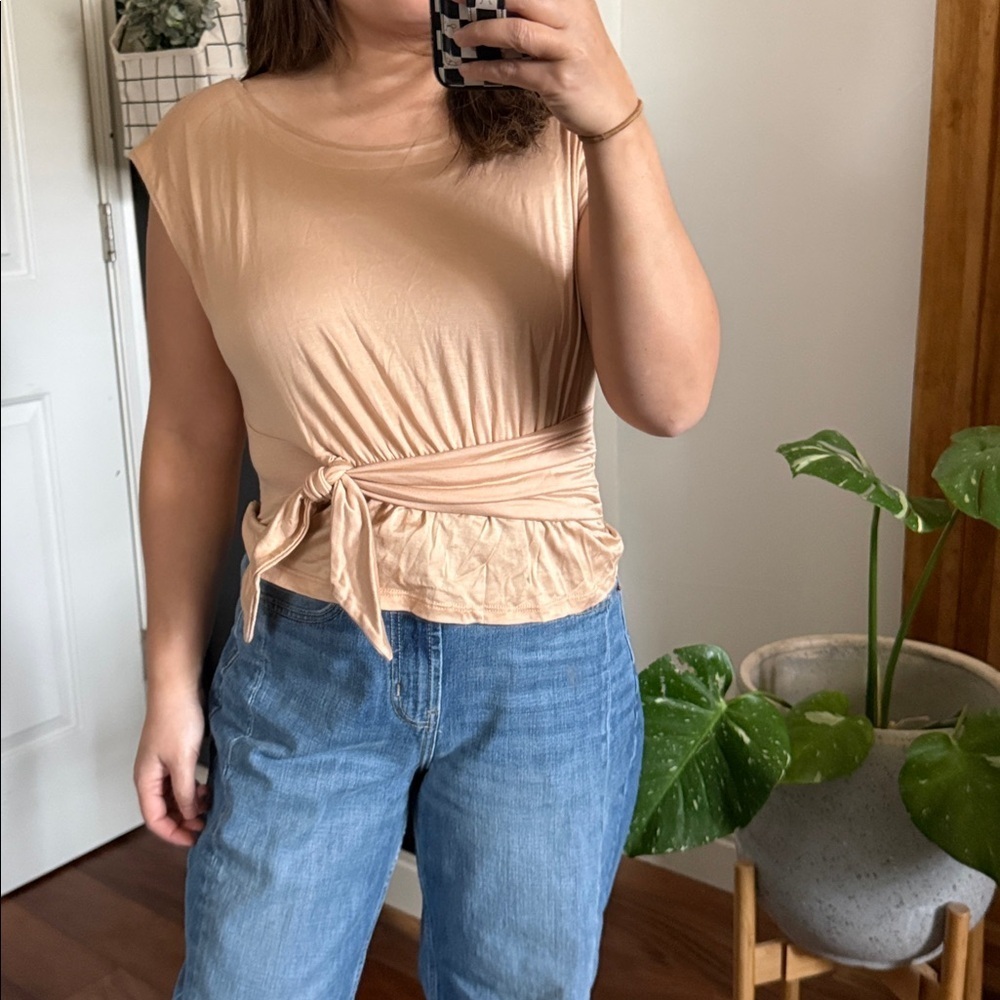 ANTHROPOLOGIE Draped Wrap Tank Tank. Size S